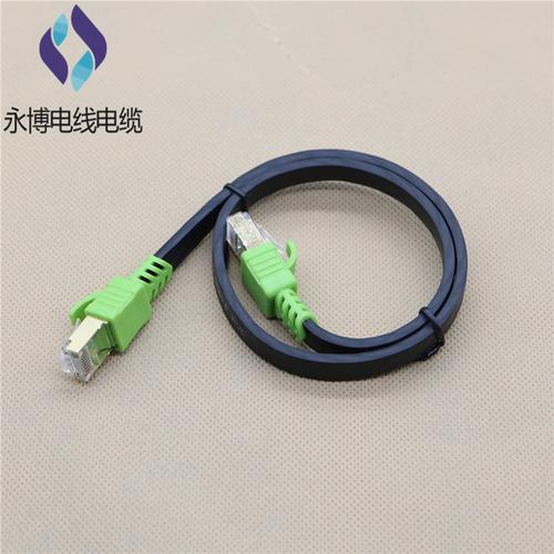 定制贴牌cat8sstp八类扁平万兆40g无氧纯铜工程网吧双屏蔽网络线